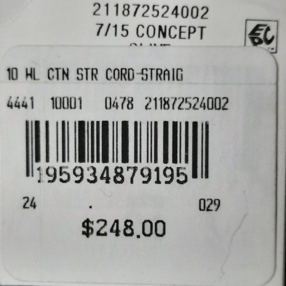 NWT! Polo Ralph Lauren Pants Womans 24 Green Corduroy Straight Preppy Classic - Picture 14 of 16